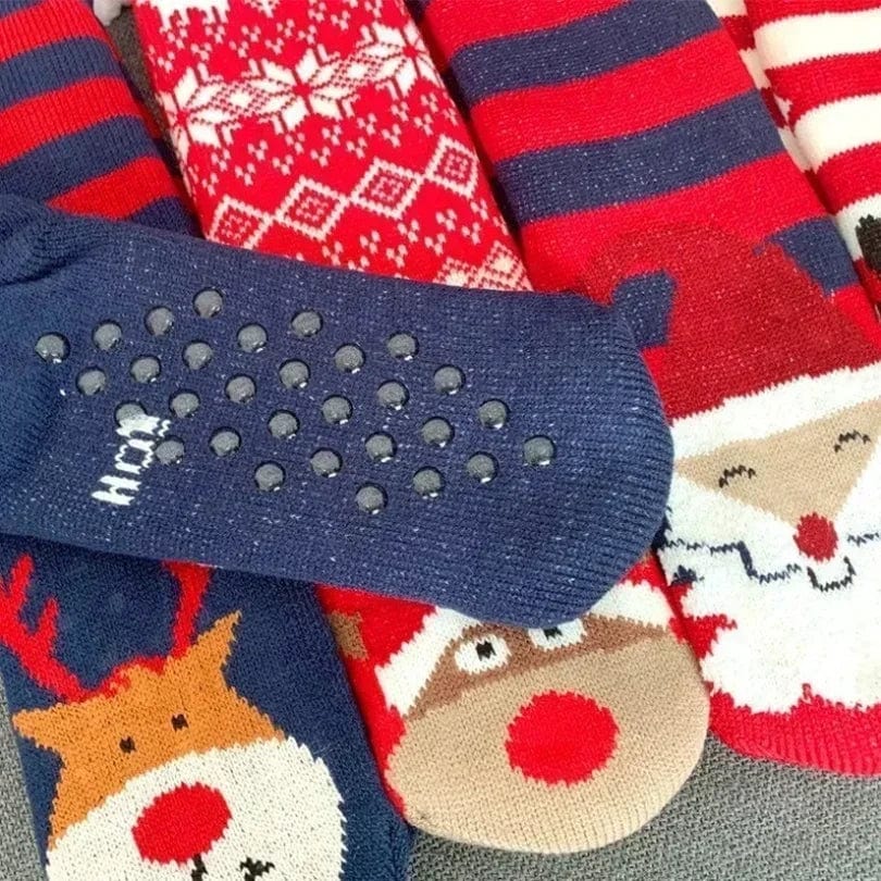 chaussettes chaussons de noel Snowflake Polar Bear / One Size