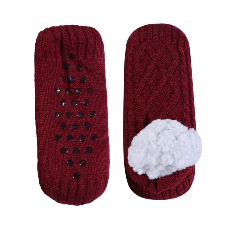 chaussons chaussettes laine 40-42 / Red Wine