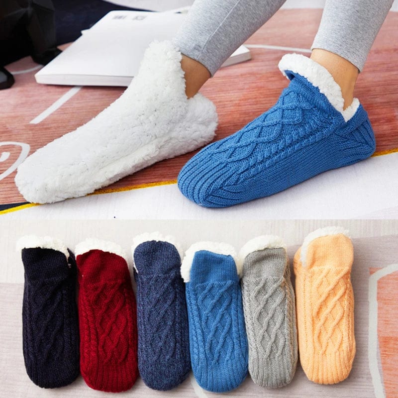 chaussons chaussettes polaire femme