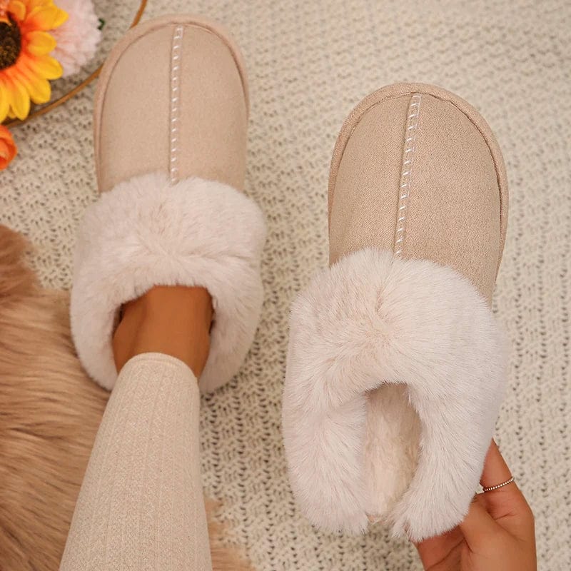 chaussons en cuir pour femme