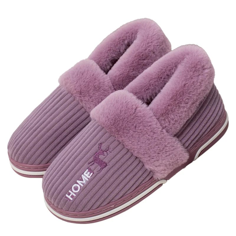 chaussons en laine de mouton A-Purple / 38-39(Fit 37-38) / CHINA