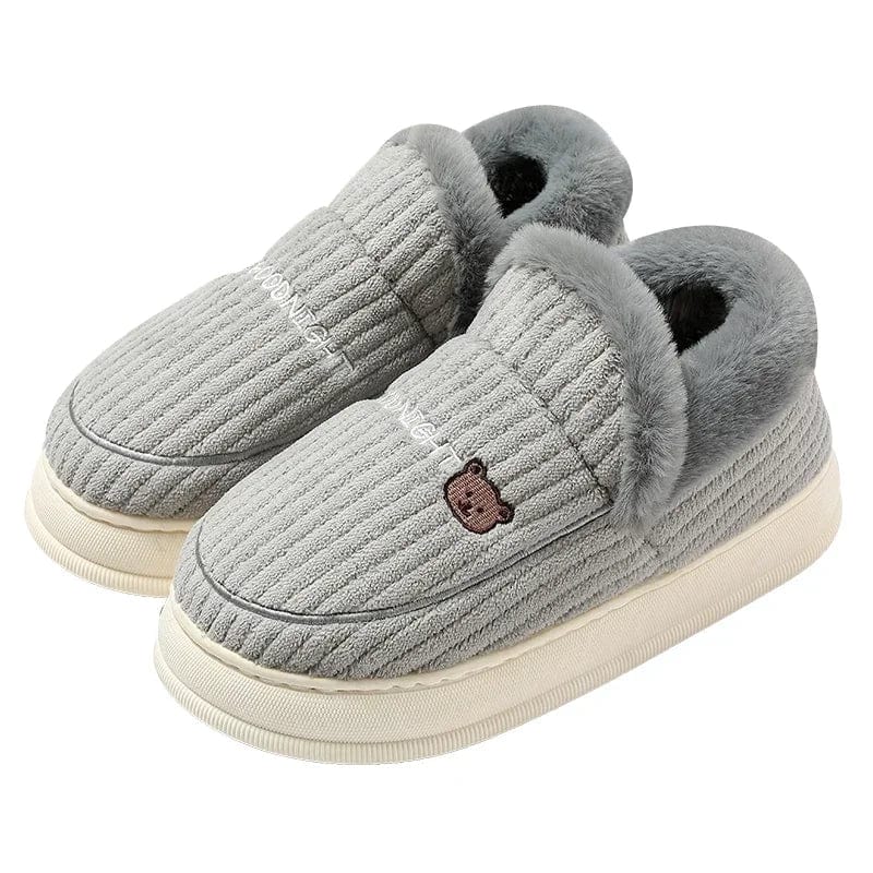 chaussons fourrés pour homme  Grey2 / 46-47(Suggest 45-46)