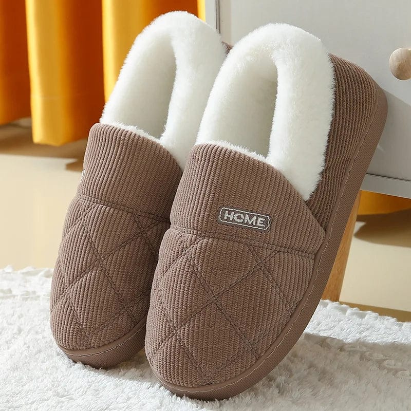 chaussons moumoute Brown / 38-39(Fit 37-38) / CHINA