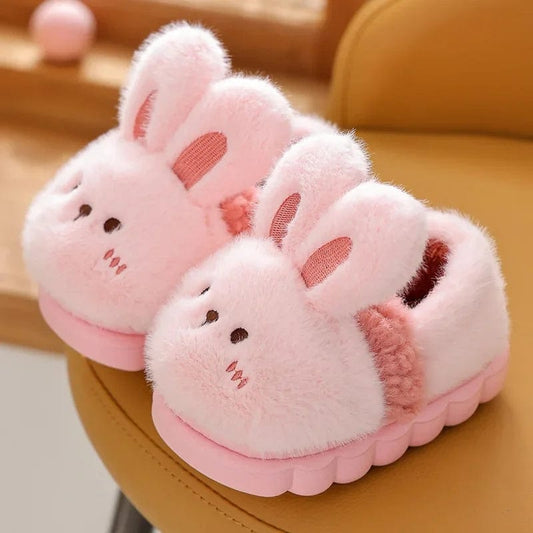 chaussons souples enfant lapin rose / 22-23inner13.5cm